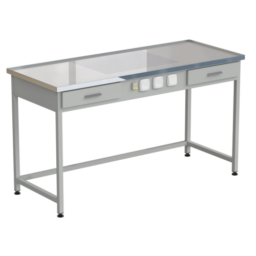 56.0714.10.18 Стол с подсветкой рабочей зоны 1515х610х850, раб. поверхность - LABGRADE-лайт